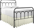 Cottingon Ruffled Bed Skirt with Split Corners-Dust Ruffle - 18" Drop 100% Microfiber Soft,Sheen & Luxurious Look - Bed Skirts (Ivory -King)