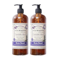 A LA MAISON French Hydrating Liquid Body Wash, Lavender Aloe - Natural Body Wash Made with Essential Oils - Biodegradable, Plant-Based, Vegan, Cruelty-Free, Alcohol & Paraben Free (25.36 oz, 2 Pack)