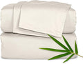 Pure Bamboo California King Sheets, Genuine 100% Organic Viscose Derived from Bamboo Bed Sheet Set, Soft & Cooling, Double Stitching, Lifetime Quality Promise (California King, Creme)