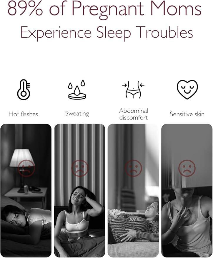 Momcozy Life CoolMurm Cooling Comforter for Hot Sleepers, King/Cali King 106"x90" Soft Breathable Pregnancy Cooling Blanket, 3-Second Cooling, 8 Hours+ Stay Cool All Night, Deep Light Grey