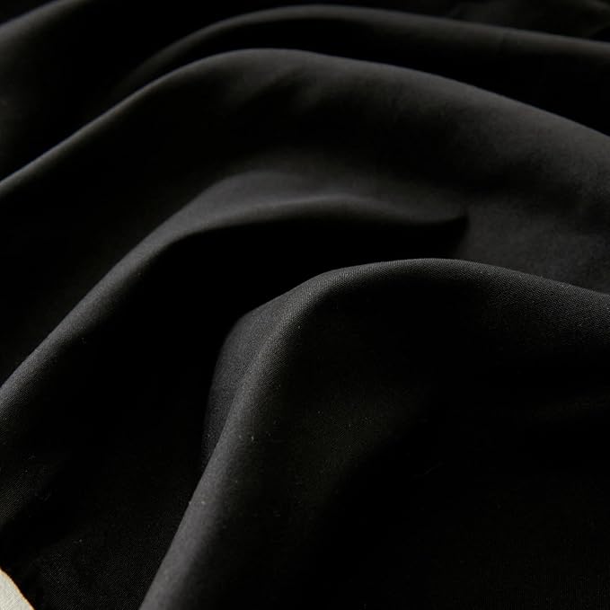 Bed Skirt Full Size Ruffled Bed Skirt with Split Corners, Black Full Bed Skirts 16 Inch Drop with Platform, 16'' Full, Black