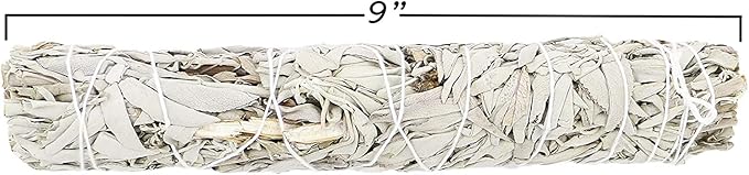 Ancient VEDA 9 Inch Big White Sage Smudge Sticks Bundle (3 Pack) Sage Sticks for Cleansing House, Stress Relief, Yoga | California Sage White Sage for Smudging and Negative Energy Cleanse