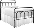Ruffled Bed Skirt with Split Corners-Dust Ruffle - 21" Drop 100% Microfiber Soft,Sheen & Luxurious Look - Bed Skirts (White -Twin)