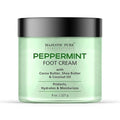 Majestic Pure Peppermint Foot Cream, Warming Cream - Calluses, Dry Cracked Feet, Hands, Heels, Elbow, Nails, and Knees - Softens & Moisturizes Skin - 8 oz