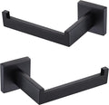 LANC Black Toilet Paper Holder, Bathroom Toilet Paper Roll Holder Wall Mounted Modern Matte Black TP Holder for Bathroom Kitchen Washroom Stainless Steel Left and Right 2 Pack, A8807MB-LRP2