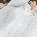 Weighted Blanket Twin Size (48"x72" 10lbs),Ultra Soft and Cozy Cooling Weighted Blanket for Adult,Heavy Blanket with Machine Washable Soft Blanket, White