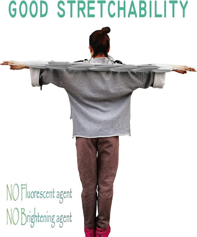 AARAINBOW 2 Packs Upgraded Long Stretch Back Sponge with Rope Handles Back Scrubber Bath Shower Mesh Sponge Exfoliating Body Scrub Stretch Braided Loofah for Men Women Loofah Rope (2 Gray)