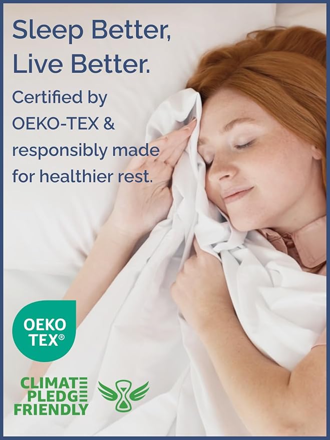 Quilted Fitted Mattress Pad Queen Size - Elastic Fitted Mattress Topper Protector & Cover - Breathable, Soft, Low Profile Top Cover with 8-16 Inch Deep Pockets - Easy-Fit & Machine Washable - White