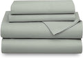 SUPREME ELEGANCE 1200 Thread Count Light Green Bed Sheets Set King Size, Ultra Soft & Silky Cotton Rich Easy Care, Sateen Sheets, Moisture Wicking & Wrinkle Resistant, Sheet Set