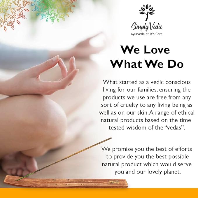 Simply Vedic Palo Santo Incense Sticks – 250g Pack (Approx. 135 Handmade Agarbatti + Free Holder) | Natural & Charcoal-Free | 45-Min Burn for Meditation, Yoga, Aromatherapy, Energy Cleansing