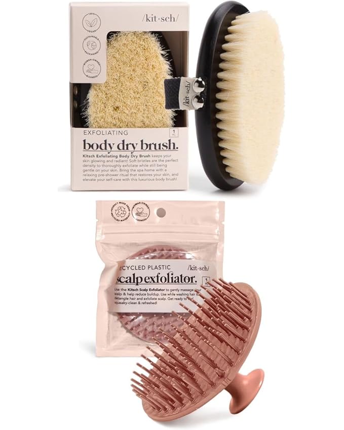 Kitsch Dry Brushing Body Brush & Hair Scalp Massager