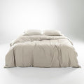 Olive + Crate Tencel Eucalyptus Cooling Duvet Cover Set - Hypoallergenic, Lyocell Tencel Duvet Cover - Soft, Temperature Regulating with Hidden Button Closure & Corner Ties - Oversized King [Oatmeal]