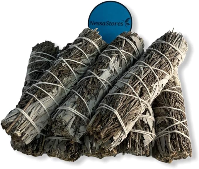 NESSASTORES - White Sage + Lavender Smudge Incense 5" Bundle #JC-182 (48 pcs)