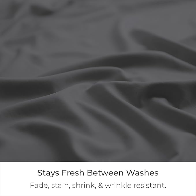Mellanni Bed Skirt Cal King Size- Bed Skirting - 15-Inch Tailored Drop Pleated Dust Ruffle - Hotel Luxury Bedding - Wrinkle, Fade, Stain Resistant - 1 Bedskirt (Cal King, Gray)