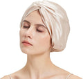 100% Mulberry Silk Bonnet, Double-Layered Hair Bonnet for Sleeping Women, Pure Silk Turban, Night Sleep Hair Wrap