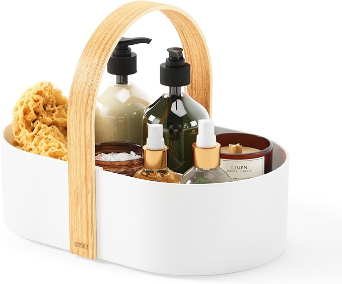 Umbra Bellwood Cosmetic Organizer, White/Natural