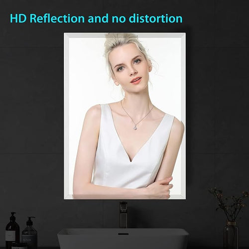 60x36 Inch Bathroom Mirror Frameless Beveled Edge Rectangle Wall Mirror Explosion Proof and Shatterproof Bathroom Vanity Mirror Wall Mounted Hang Firmly (Horizontal or Vertical)
