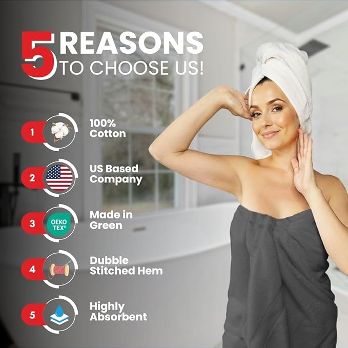 Infinitee Xclusives – Luxury Bath Sheets Towels – 1 Pack 600 GSM (35X70 Inches) – 100% Ring Spun Cotton Large Bath Towels for Bathroom (Shadow Grey, Bath Sheets - Pack 1)