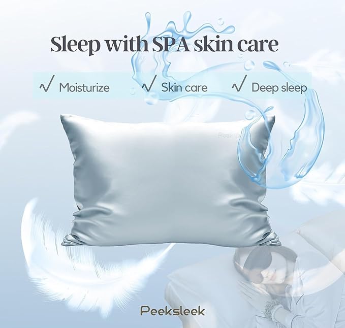 100% Mulberry Silk Pillowcases with Zipper– Luxurious, Anti-Aging Pillow Covers, 22 Momme 6A Grade Silk Pillow Cases 2 Pack for Hair and Skin Care