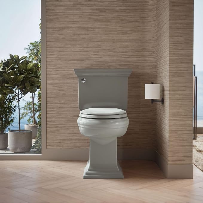 KOHLER CACHET® Nightlight Soft Close Toilet Seat Elongated, ReadyLatch®, Grip-Tight Hardware, Ice Grey