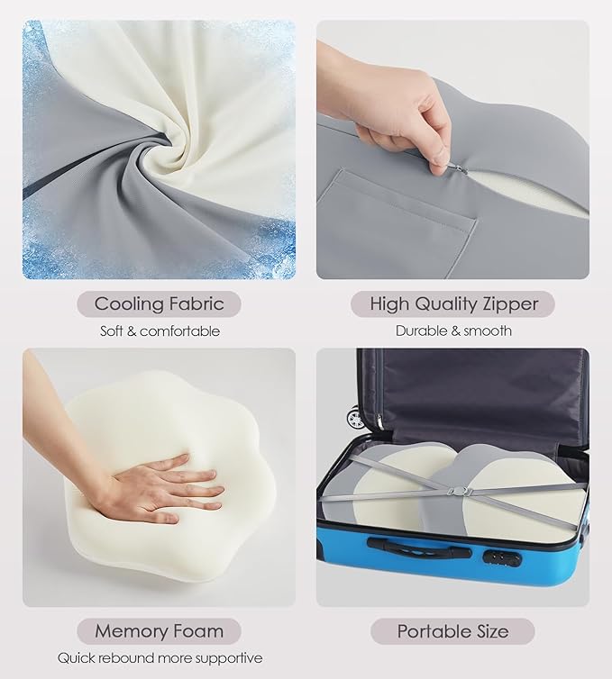 Pregnancy Pillows for Sleeping, Memory Foam Maternity Pillow Support for Back Belly HIPS, Adjustable Travel Wedge Pillow for Pregnant Women, Side Spleeping Pregnant Pillows with Cooling Pillowcase