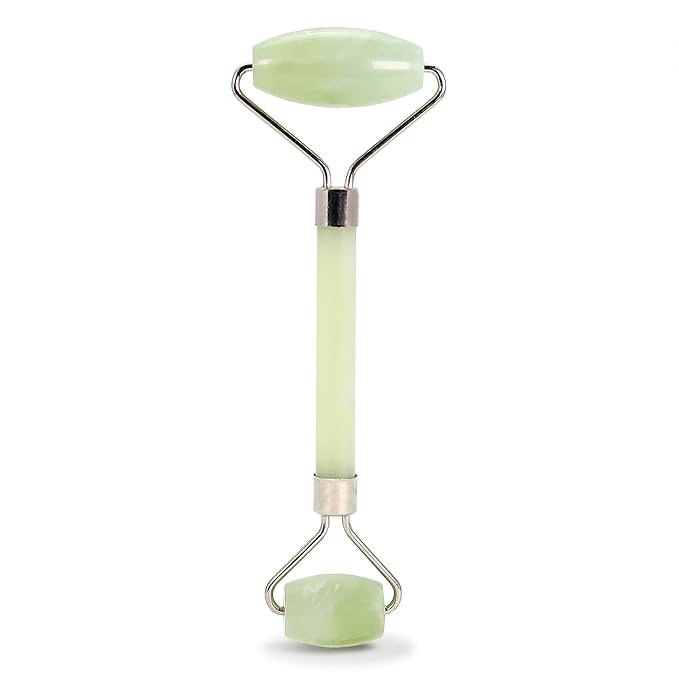 Plum Beauty Jade Roller for Face - Improves Skin Tone and Blood Circulation - Skin Care Face Roller Reduces Under-Eye Puffiness and Dark Circles (Pack of 2)