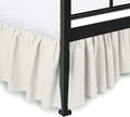 Ruffled Bed Skirt with Split Corners, Ivory, Full 21 Inch Drop Bedskirt, Hotel Quality Brushed Microfiber Wrinkle Free Dust Ruffle Bed Skirt Full Size