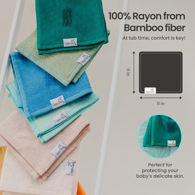 Copper Pearl 6 Ultra Soft Baby Bath Washcloths Premium Large Soft Haven 11" x 11" Towels