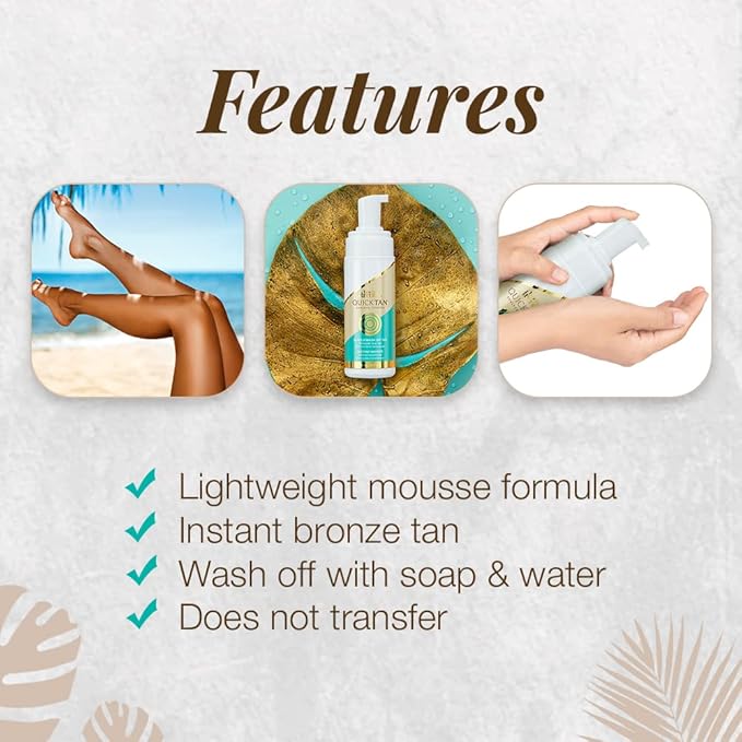 Body Drench Quick Tan Instant Wash-Off Self Tanner – 24-Hour Sunless Self Tanning Lotion for Face & Body, Natural-Looking Bronze Glow, Fake Tan 6 fl oz