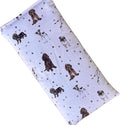 Microwave Heating Pad Filled with Flax Seed and Choice of Dried Herbs, Herbal Cold Pack, Good Size for Back Pain and Cramps, Hot and Cold Therapy, 6" x 12" (Dogs, Lavender & Peppermint)