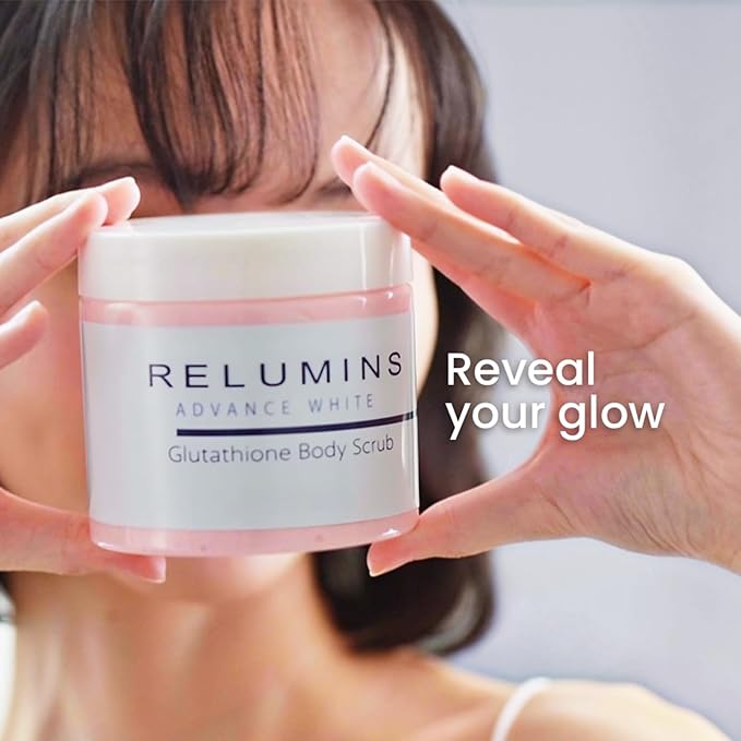 Relumins Premium Summer Body Scrub with Glutathione, Rosehip & Sea Salt – Hydrating Exfoliating Scrub for Smooth, Radiant, Beach-Ready Skin – Gentle Moisturizing Formula – 400ml