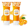 Orange Exfoliating Gel for Face & Body, 2026 Exfoliating Cleansing Gel Scrub, Orange Enzymes Exfoliatings Gels, Deep Clean Pores, Remove Blackheads & Moisturize Skin, All Types Skin (2pcs, 3.38 Fl Oz)