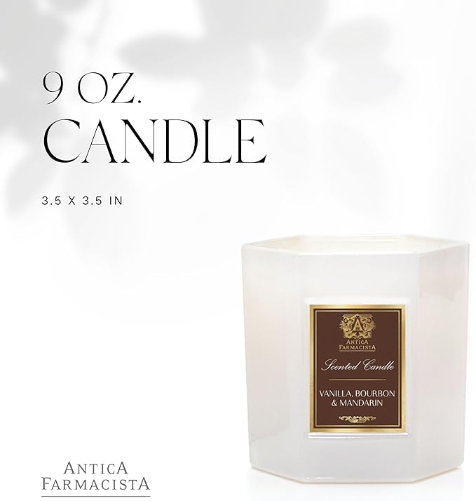 Antica Farmacista Luxury Scent Candle - Decorative Home Candle - Long-Lasting & Premium Scented - Luxury Gift - Vanilla, Bourbon & Mandarin, 9 oz