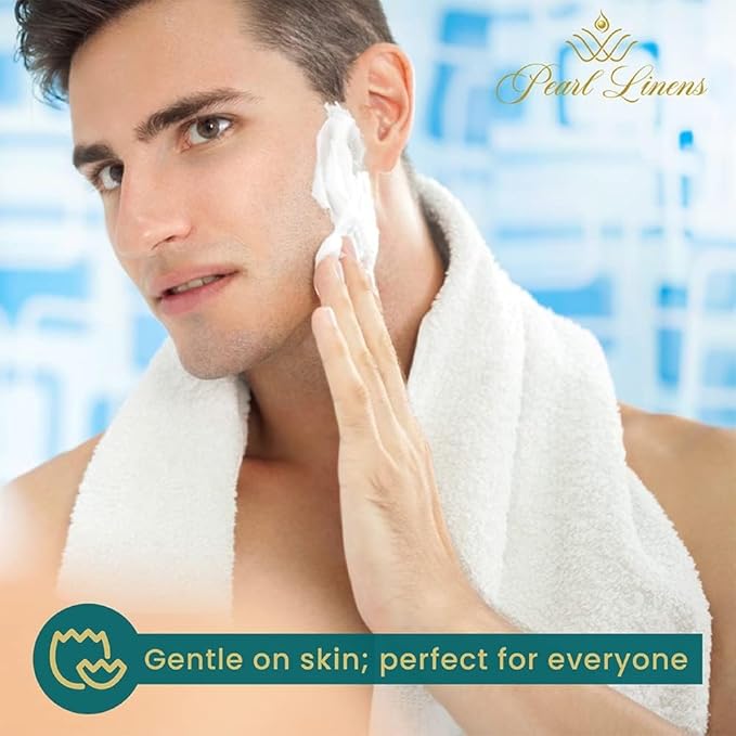 Pearl Linens Bath Towel Set of 12, Economy Cotton 20x40 Hotel Quality White Bath Towels Bulk, Lightweight and Highly Absorbent Quick Dry Towel for Home, Hotel, Spa, Gym and Bathroom, White Towel