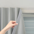 self Adhesive Curtains Portable Blackout Curtain Simple and Easy to Install Bedroom Window Thermal Lnsulated Kitchen Room Darkening Black Small Drapes, 35" W X 59" L, White, 1 Panel