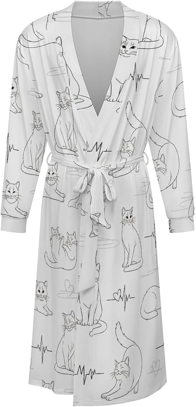 Soft Robes for Women Lightweight Kimono Bathrobe Full-Length Loungewear