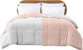 Modern Threads Down Alternative Reversible Comforter Blush/White California King
