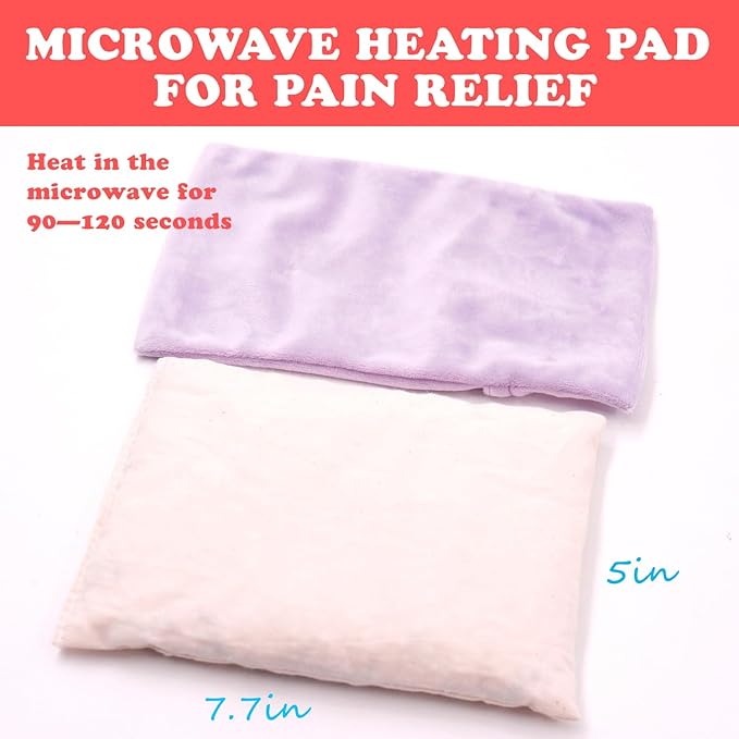 Heating Pad Microwavable, Hot Pad Microwave, Pain Relief Hot Pack, Baby Colic, Upset Stomach Relief, Hot Therapy for muscle pain, neck, shoulders, arthritis, cervical spondylosis, lumbar muscle purple