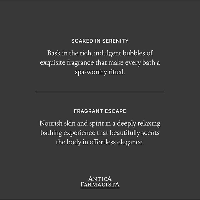 Antica Farmacista Bubble Bath - Relaxing Foam Bath with Honey, Jojoba Oil & Aloe Vera - Luxury Gift for Any Occasion - Warm White, 16 fl oz