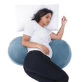 Pregnancy Pillow for Sleeping Memory Foam Maternity Pillow for Side Sleepers, Adjustable Travel Wedge Pillow Support for Back, Belly, and HIPS for Pregnant Women, Navy Blue