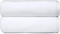 Amazon Basics 2 Piece Quick-Dry Oversize Bath Towel, 100% Cotton, White, 54" x 30" (Pack of 12)