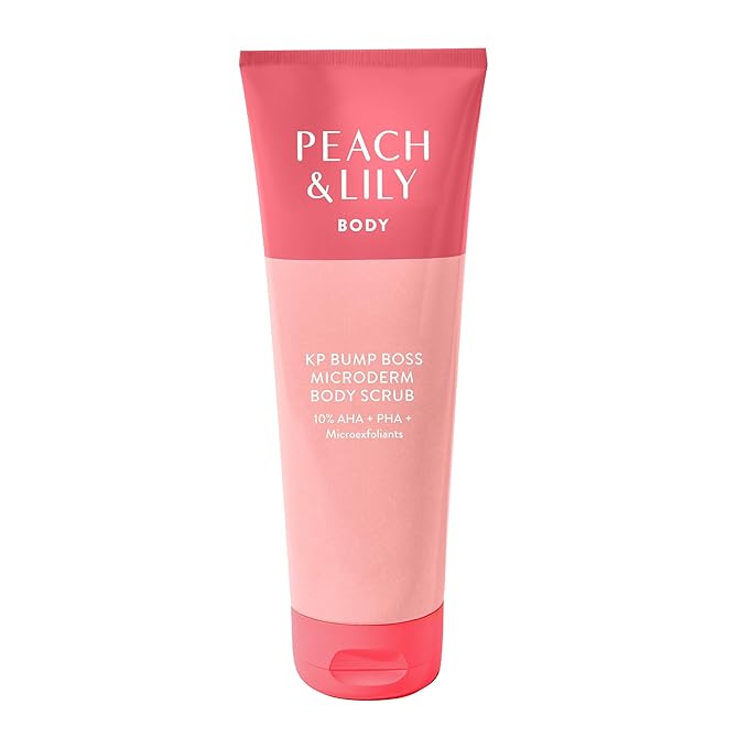Peach & Lily - KP Bump Boss Microderm Body Scrub (8.11 oz) - 10% AHA + PHA - Microexfoliants - Hyaluronic Acid, Cica, Tea Tree, Squalane, & Cucumber - Self Care - Vegan & Cruelty Free - Korean Beauty
