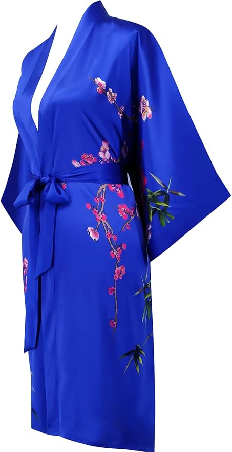 women's 100% silk kimono, short bathrobe pajamas, kimono pajamas