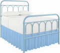 Cottingon Bed Skirt King 15" Drop with Split Corners, 100% Microfiber Soft and Stylish, Dust Ruffle with Platform, Light Blue