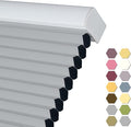 Persilux Blackout Cellular Shades Cordless Window Shades Bottom up Pleated Window Blinds Thermal Insulated Honeycomb Blinds for Windows, Home and Office, Dark Grey, 76" W x 38" H