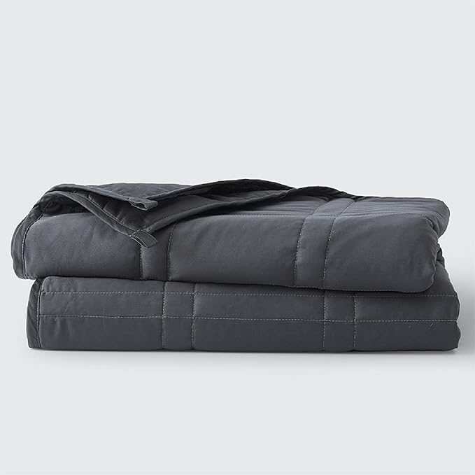Baloo Weighted Blanket for Adults 20 lb (Midnight, 60"x80") | Cool & 100% Cotton | Machine Washable & Dryer Safe | Glass Microbead Fill