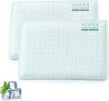 Cooling Memory Foam Pillow 2 Pack, Bed Pillows, Medium Soft Feel Neck Pillow for Sleeping, Memory Foam Pillows for Sleeping Side, Back & Stomach Sleepers, Breathable & Removable Cover