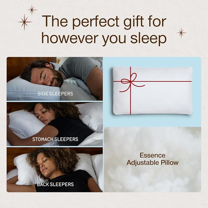 Coop Home Goods Essence Down Alternative Pillow Set of 2, King Size, Best Pillows for Sleeping, Adjustable Alternative to Down Pillows, Luxury Hotel Pillow for Back, Stomach or Side Sleepers