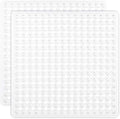GORILLA GRIP Patented Square Shower Stall Mat, Small Bathtub Floor Mats for Stand Up Showers, Suction Cups and Drainage Holes, Machine Wash, Soft on Feet, Bathroom Accessories 21x21 Inch, 2 Pack White