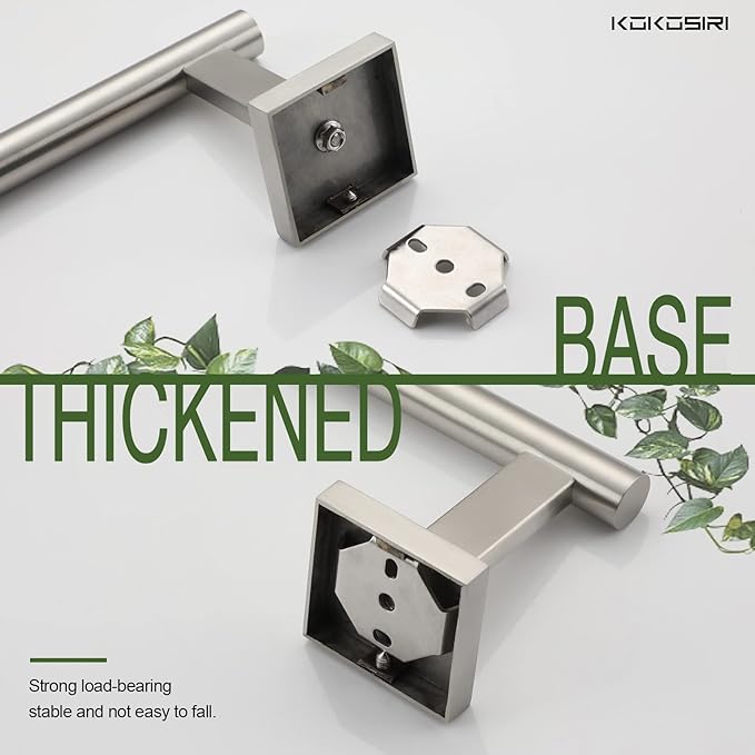 KOKOSIRI Toilet Paper Holder Tissue Paper Dispenser for Bathroom Toilet Roll Holder Brushed Nickel Stainless Steel, 2 Pack, B2005BR-2P
